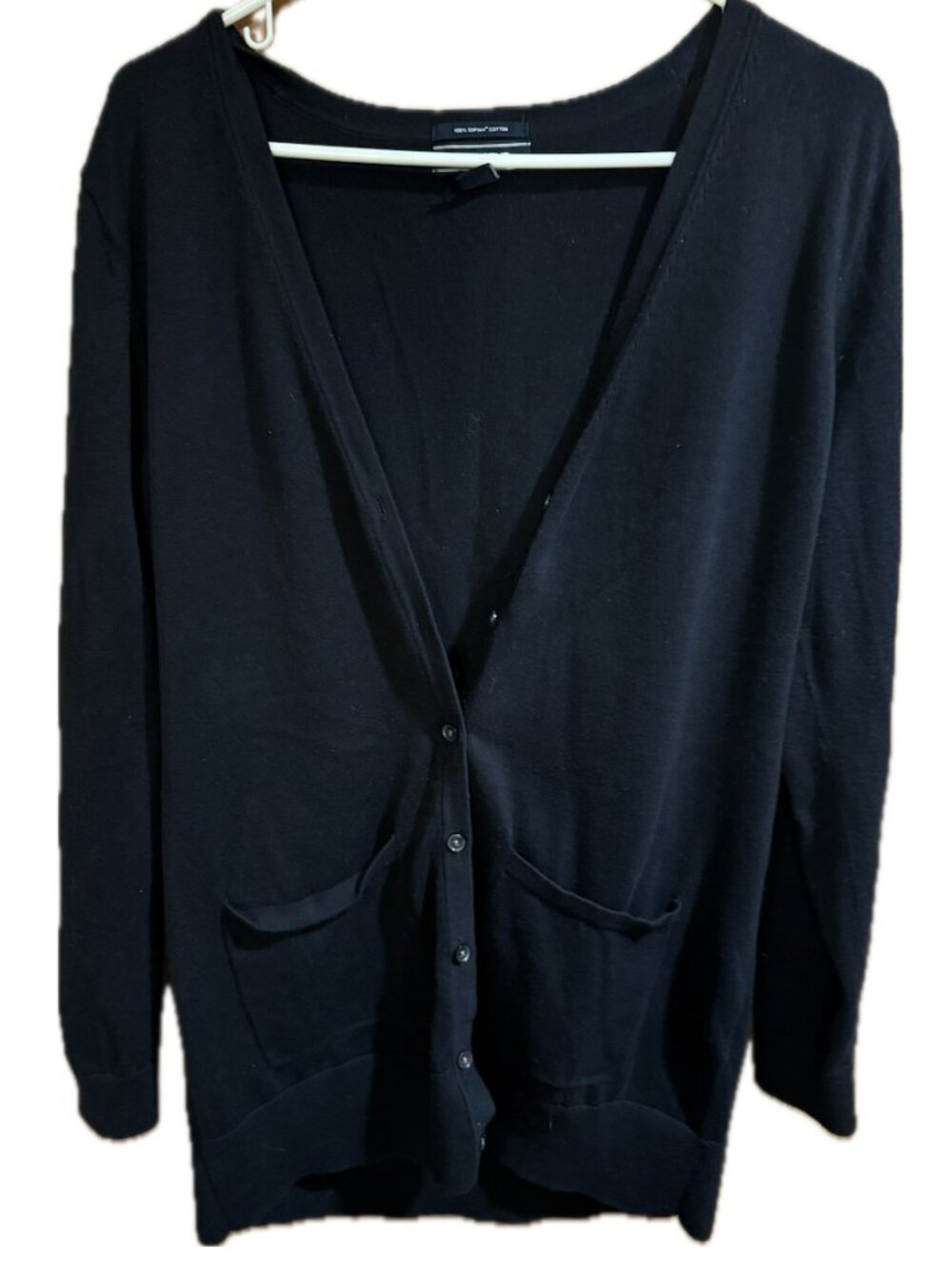 Lands' End Supima Cotton V-Neck Cardigan